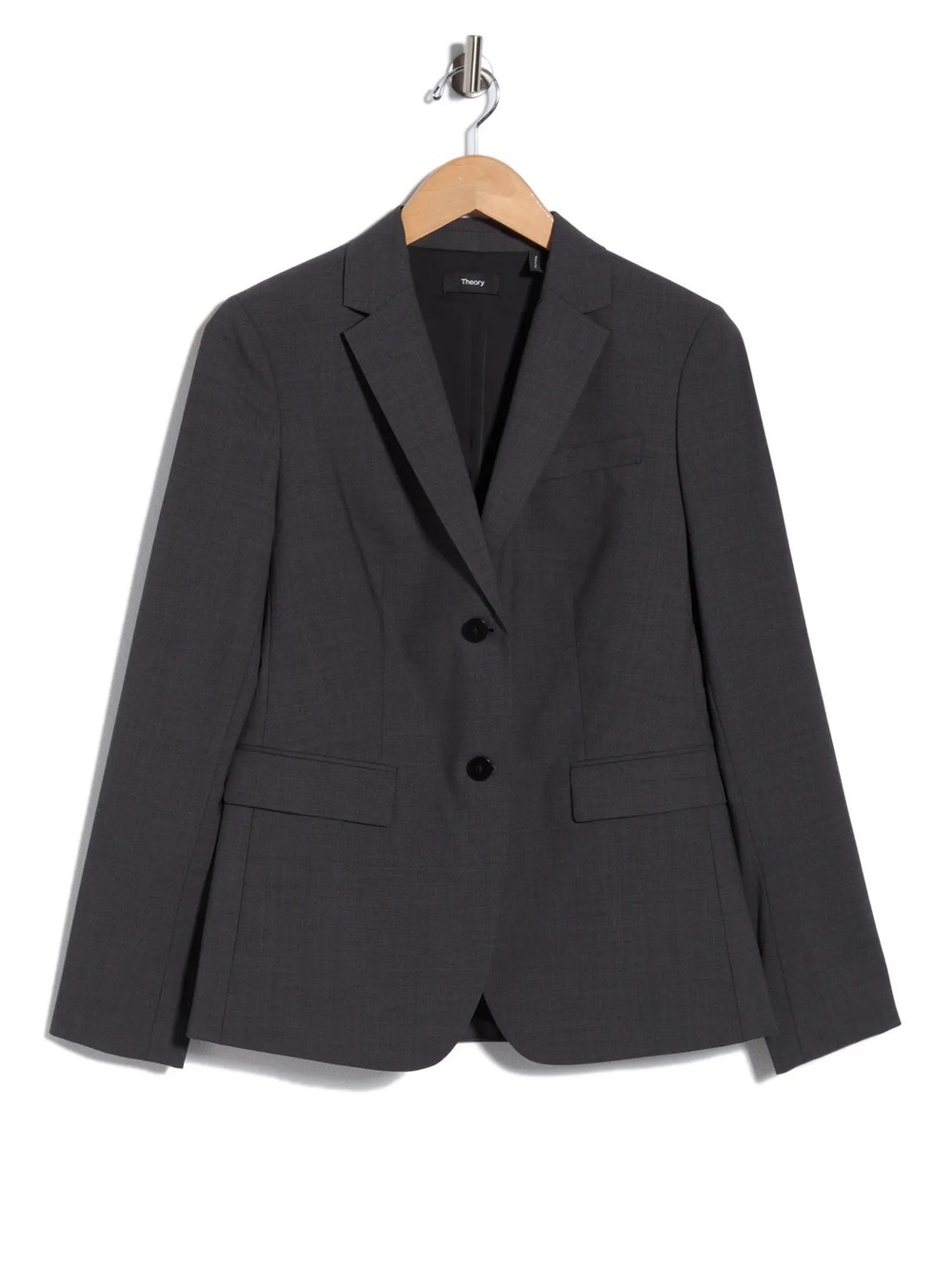 New w/Tags Theory 100% Wool Charcoal Women's Two-Button Tailored Blazer
